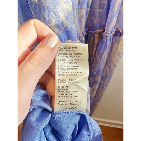NWT Free People Maxi Dress Periwinkle floral print size S - Picture 16 of 16